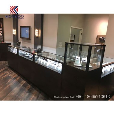 Klè Vizyon Showcase Glass Montre Bijou Avèk Led