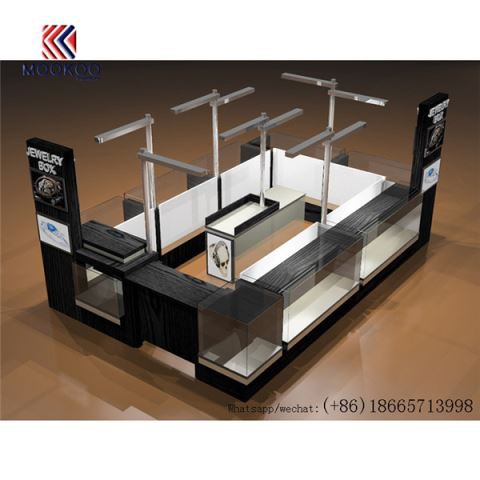 De-bout sant komèsyal Kiosk ak en ekspozisyon en konsepsyon pou bijou ekspozisyon